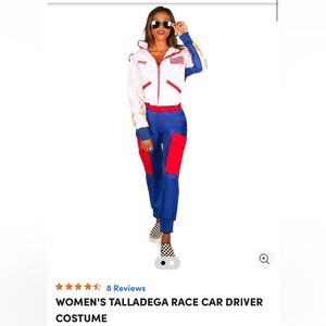 WOMEN'S TALLADEGA RACE CAR DRIVER COSTUME Medium Jumpsuit Ricky Bobby Complete